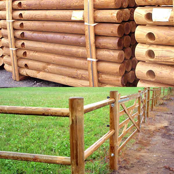 rondin percé traité autoclave